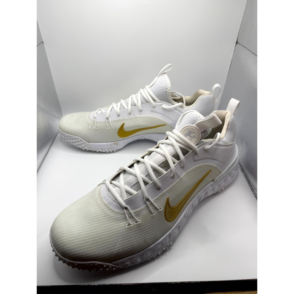 Nike Huarache 9 Elite TF LAX FN0310-100 Mens 15 Sneaker White Lacrosse Shoes